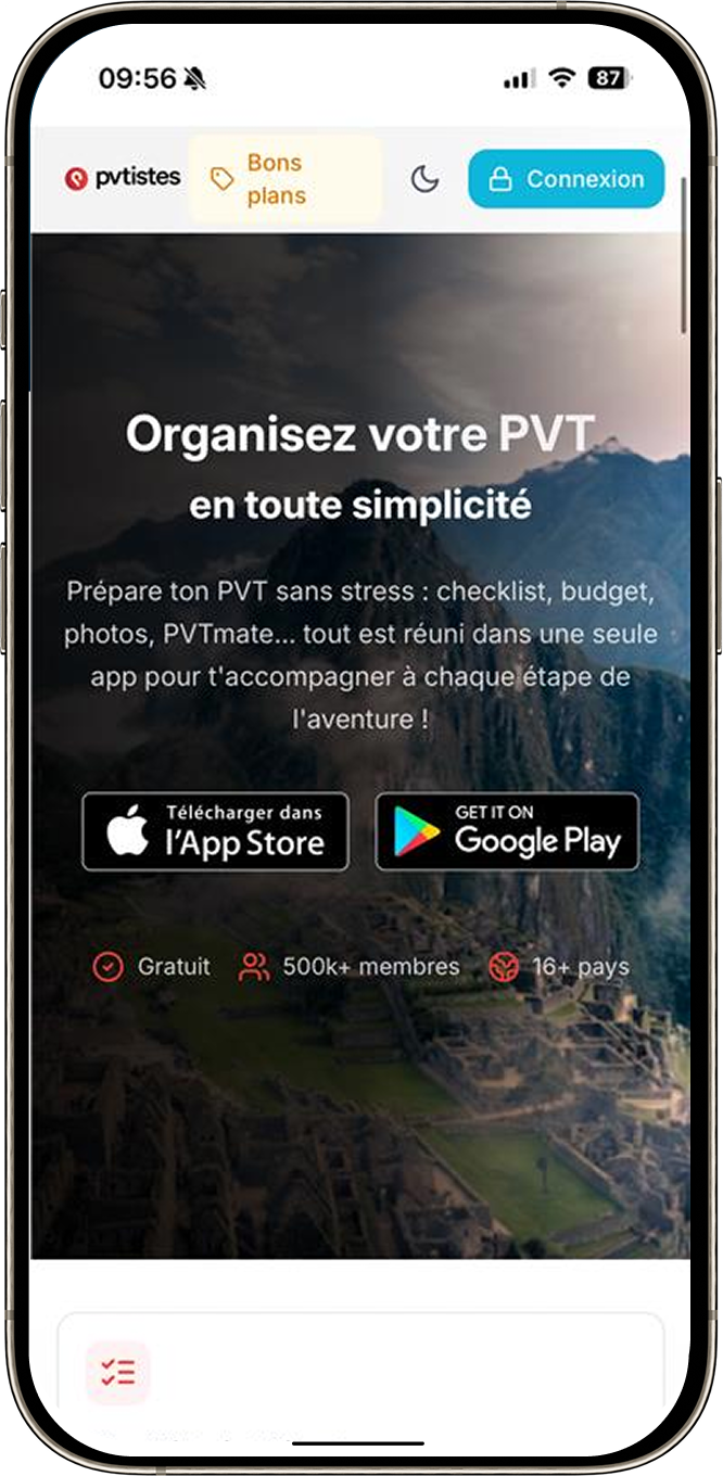 Organisez votre PVT